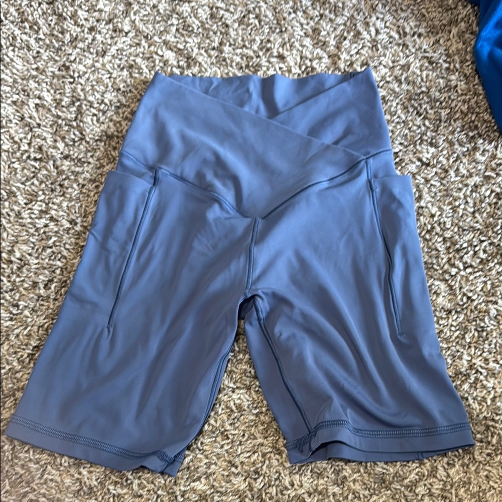 Aerie Blue Bike Shorts Comfortable Athletic Wear